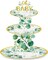 3 Tier Sage Greenery Baby Shower Cupcake Stand Party Decorations Eucalyptus Leaf Cupcake Holder Green Jungle Leaves Theme Dessert Tower for Boho Baby Shower Gender Reveal Woodland Party Supplyf